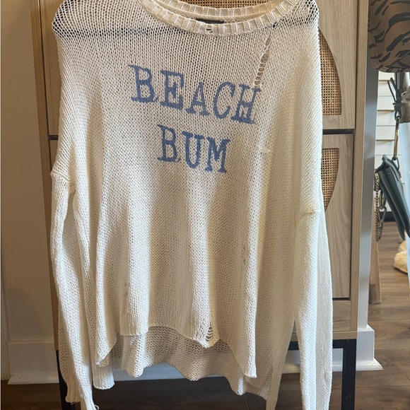 Wooden Ships Sweaters - Wooden Ships Cream Beach Bum Sweater